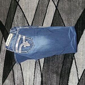 ROCK REVIVAL SHERRY STRAIGHT SEQUINS RHINESTONES DENIM JEAN